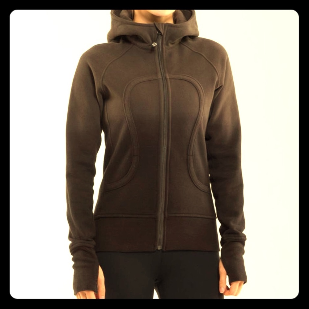 Lululemon Dip-Dye camo olive green scuba hoodie